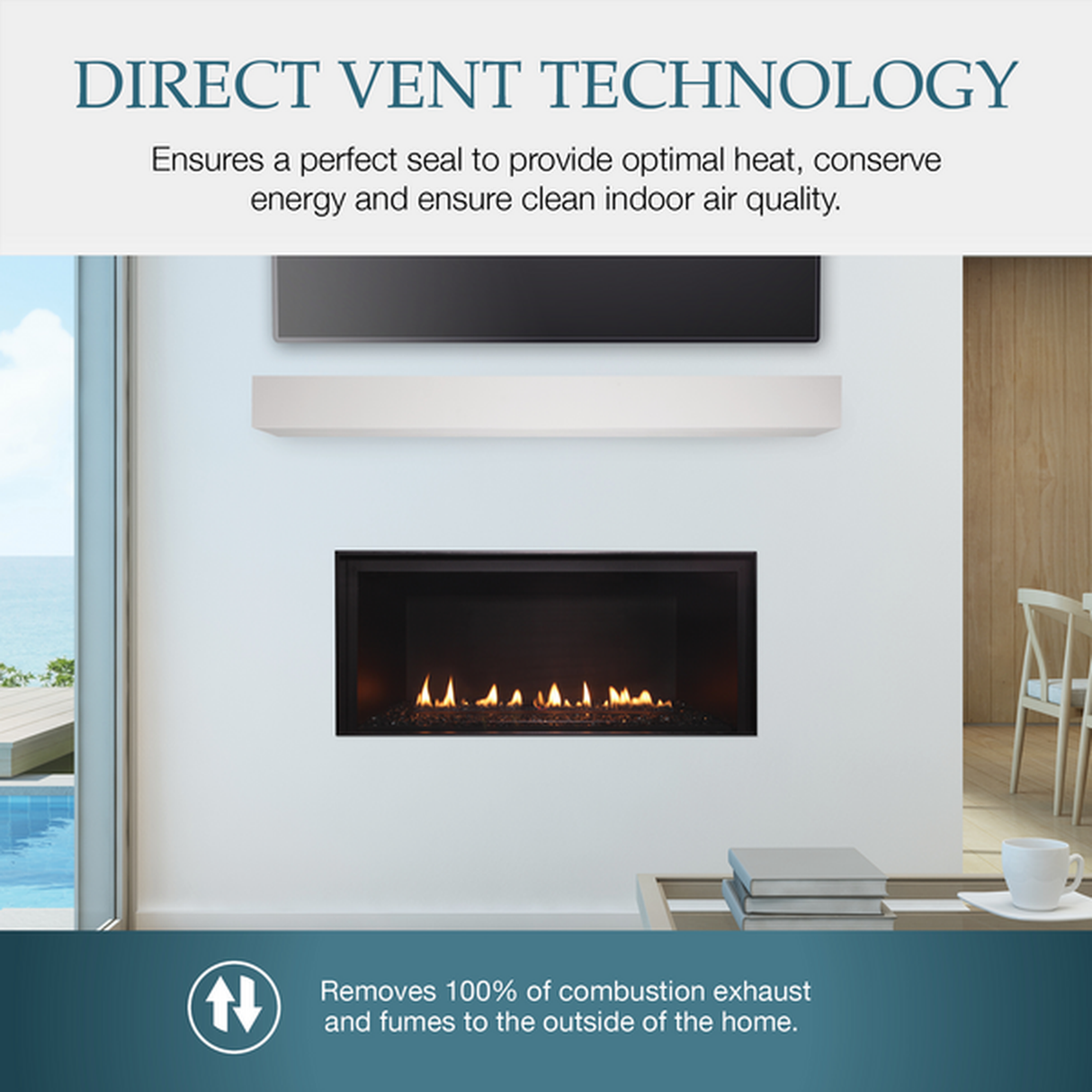Majestic DVLinear 36" Linear Contemporary Direct Vent Gas Fireplace