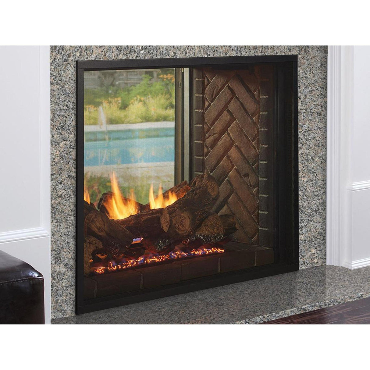 Majestic Fortress 36" Traditional Indoor/Outdoor See-Through Direct Vent Natural Gas Fireplace