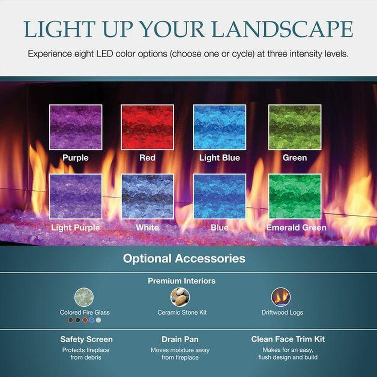 Majestic Lanai 48" Linear Contemporary Outdoor Vent-Free Natural Gas Fireplace