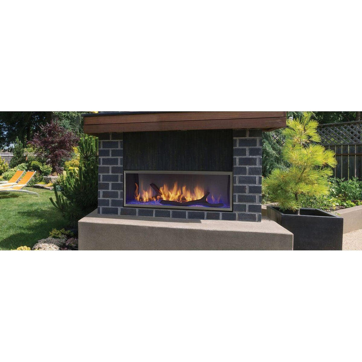 Majestic Lanai 48" Linear Contemporary Outdoor Vent-Free Natural Gas Fireplace