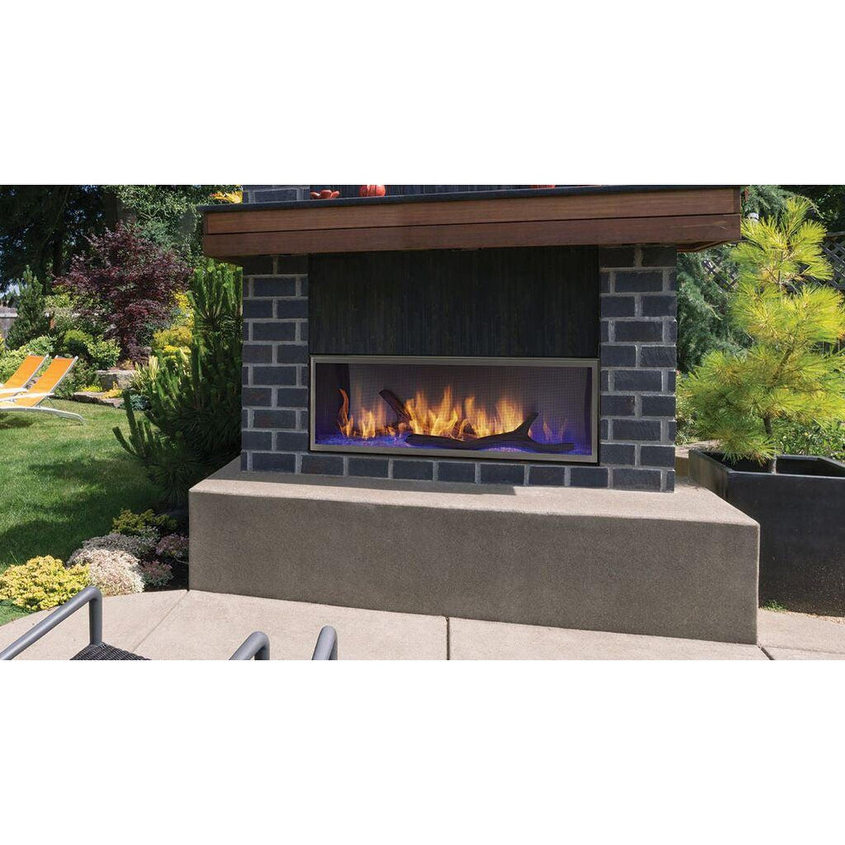 Majestic Lanai 48" Linear Contemporary Outdoor Vent-Free Natural Gas Fireplace