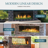 Majestic Lanai 48" Linear Contemporary Outdoor Vent-Free Natural Gas Fireplace