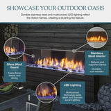 Majestic Lanai See-Through 48" Linear Contemporary Outdoor Vent-Free Natural Gas Fireplace