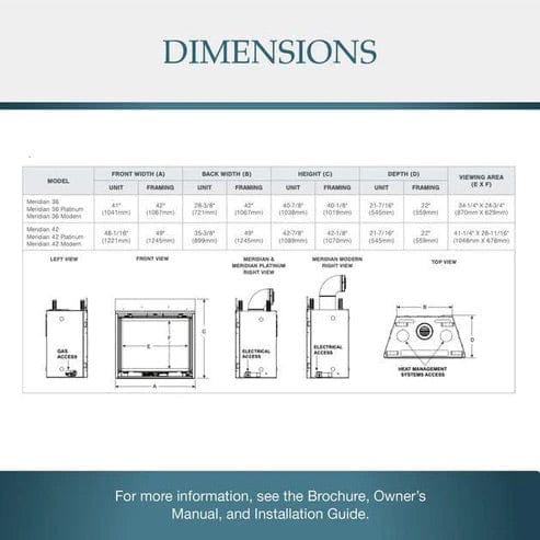 Majestic 36" Meridian Modern Direct Vent Gas Fireplace