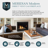 Majestic 36" Meridian Modern Direct Vent Gas Fireplace