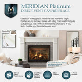 Majestic 36" Meridian Platinum Direct Vent Gas Fireplace
