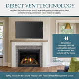 Majestic 36" Meridian Platinum Direct Vent Gas Fireplace