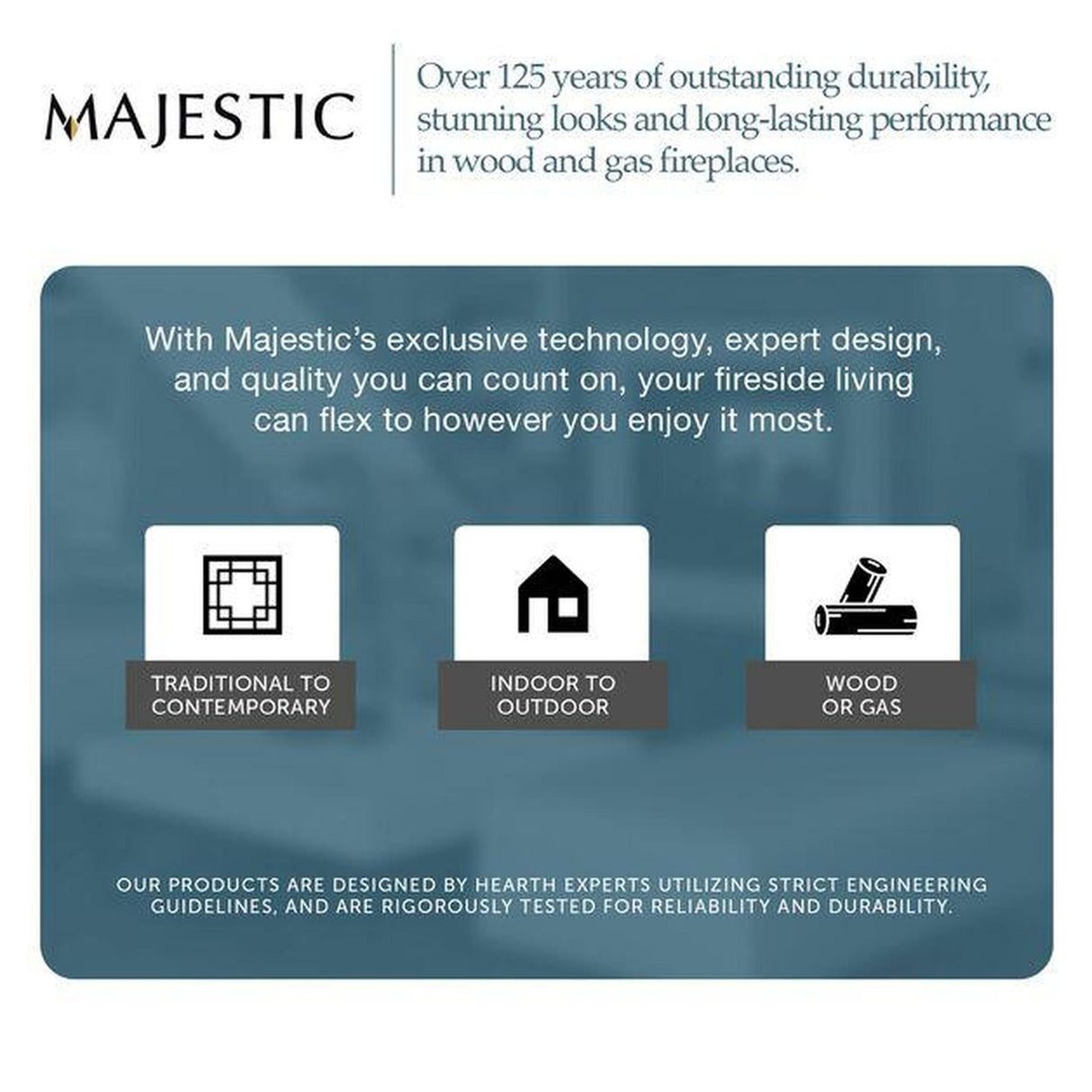 Majestic 36" Meridian Platinum Direct Vent Gas Fireplace