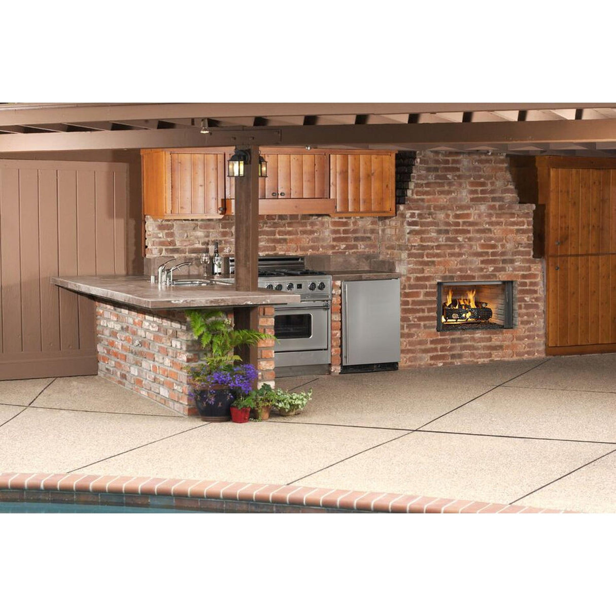 Majestic Villawood 42" Traditional Outdoor Wood Burning Fireplace