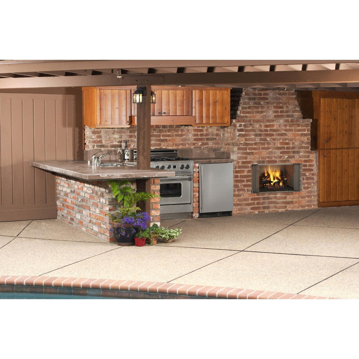 Majestic Villawood 42" Traditional Outdoor Wood Burning Fireplace