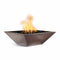 The Outdoor Plus Maya Hammered Copper Square Fire Bowl