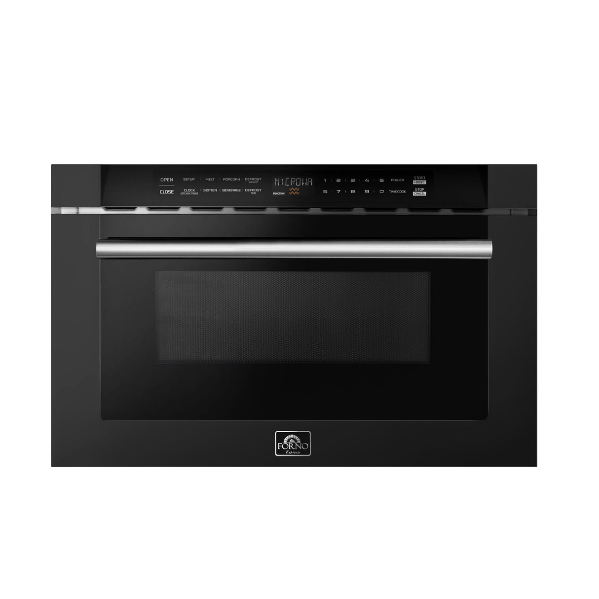 Forno Capoliveri Espresso 24-Inch Microwave Drawer, 1.2 cu.ft, 1500 Watts, Built-In, 11 Power Levels, Sensor Cooking