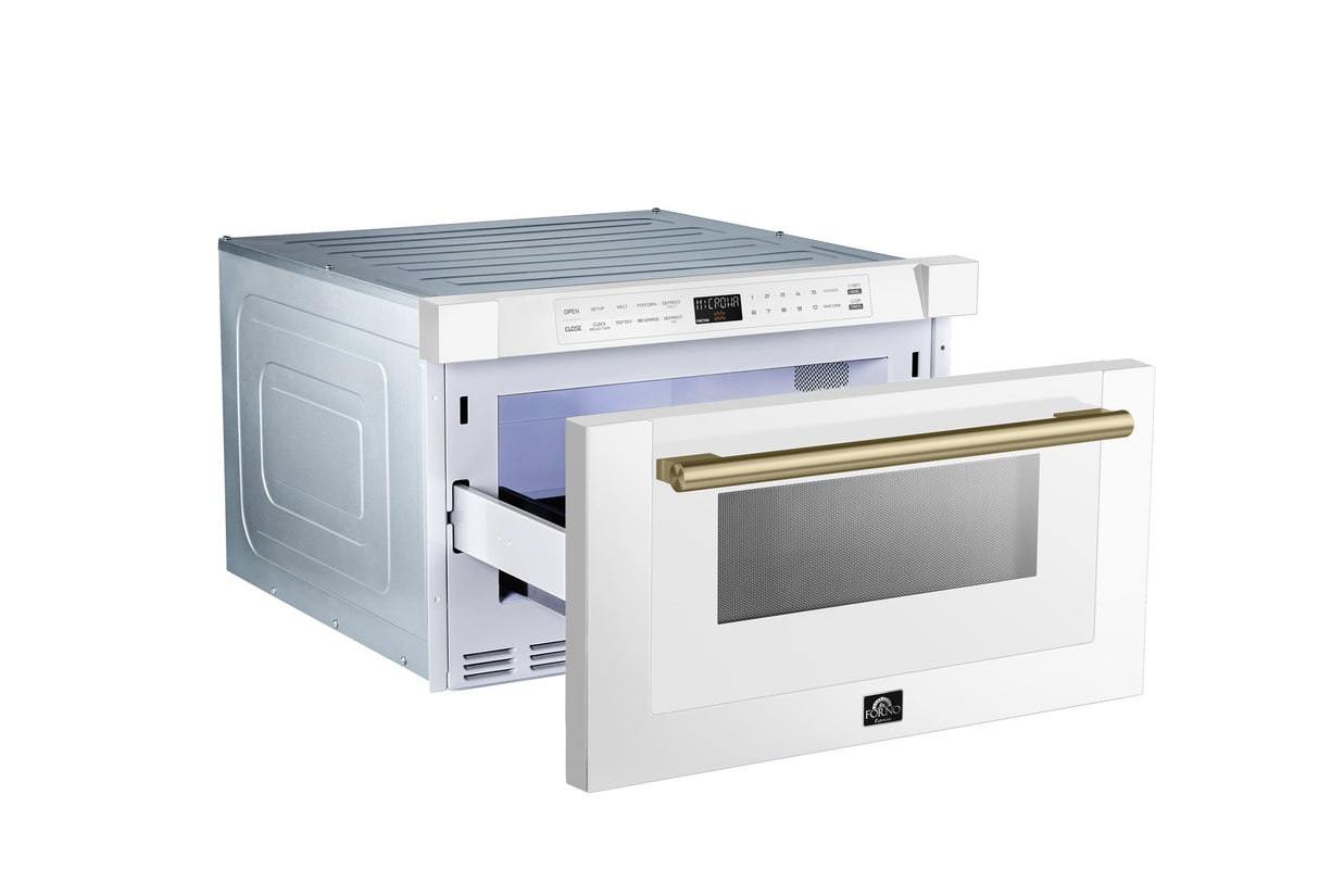 Forno Capoliveri Espresso 24-Inch Microwave Drawer, 1.2 cu.ft, 1500 Watts, Built-In, 11 Power Levels, Sensor Cooking
