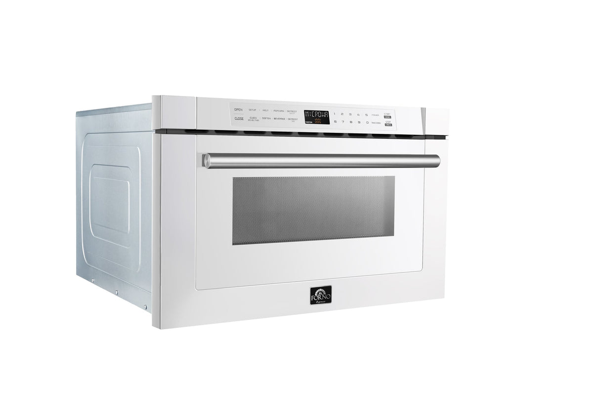 Forno Capoliveri Espresso 24-Inch Microwave Drawer, 1.2 cu.ft, 1500 Watts, Built-In, 11 Power Levels, Sensor Cooking