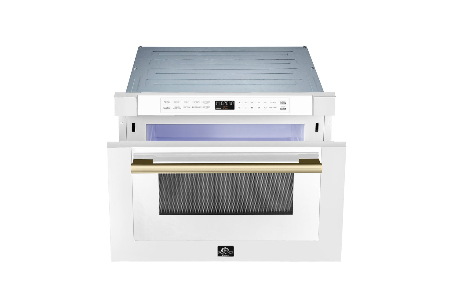 Forno Capoliveri Espresso 24-Inch Microwave Drawer, 1.2 cu.ft, 1500 Watts, Built-In, 11 Power Levels, Sensor Cooking
