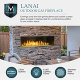Majestic Lanai 48" See-Through Outdoor Linear Vent-Free Gas Fireplace