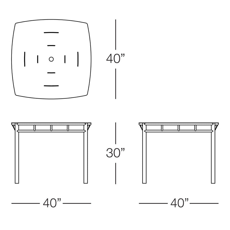 Kannoa Oslo Square Dining Table