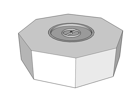 The Outdoor Plus 72" x 16" Ready-to-Finish Octagon Gas Fire Pit Kit