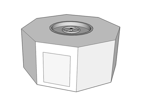 The Outdoor Plus 84" x 24" Ready-to-Finish Octagon Gas Fire Pit Kit