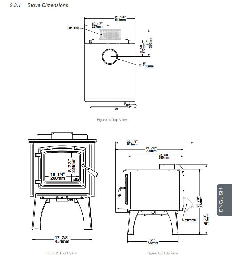 Osburn 950 Wood Stove - OB00950