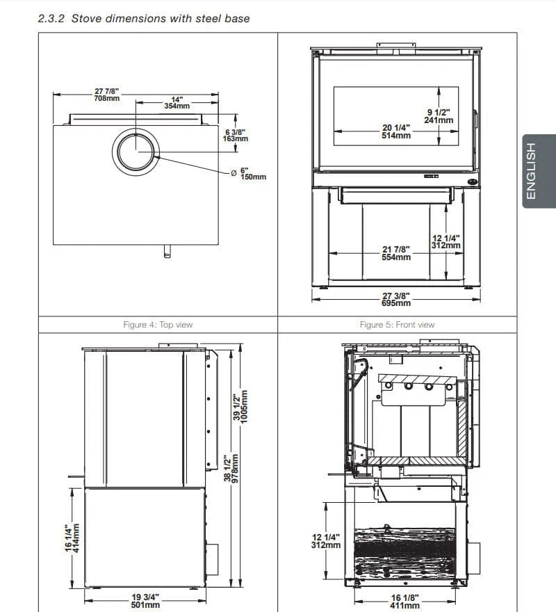 Osburn Inspire 2000 Wood Stove - OB02042