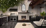 Hestan 42" Outdoor Built-In Grill with 4 Trellis Burners & Rotisserie Kit - GABR42
