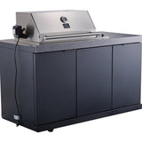 Forno Rimini Outdoor Kitchen 30" BBQ – 62,600 BTU, 3 Burners, Beverage Center, Black Cabinets & Gray Sintered Stone Countertop
