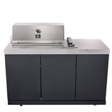 Forno Rimini Outdoor Kitchen: 30" BBQ 62,600 BTU, 4.8 cu.ft. Refrigerators, White Countertops