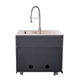 Forno Rimini Outdoor Kitchen: 30" BBQ 62,600 BTU, 4.8 cu.ft. Refrigerators, White Countertops