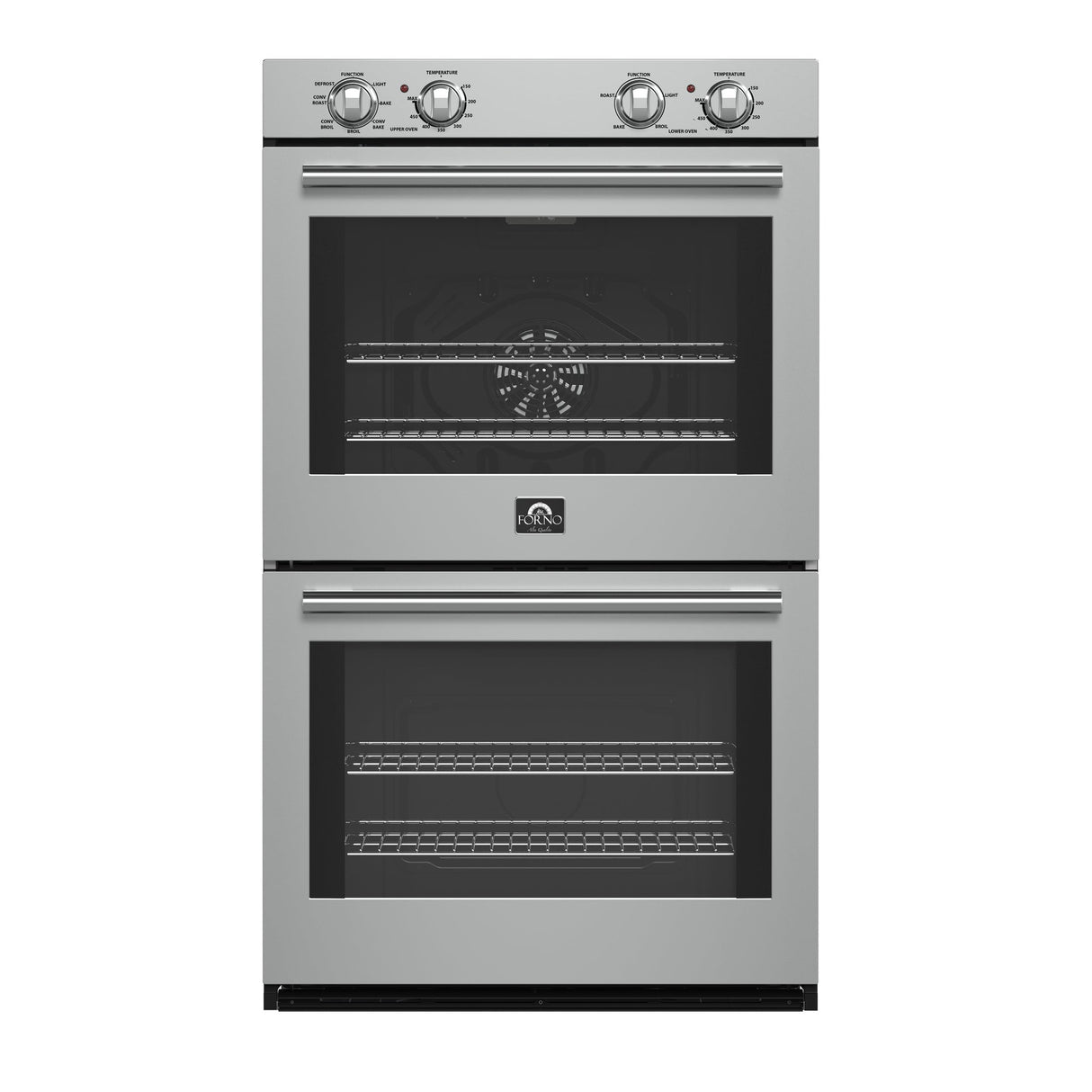 Forno Vomero 30" Double Wall Oven – Stainless Steel, 10 cu.ft, 7100W Convection, Mechanical Controls & Self-Cleaning Function