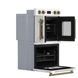 Forno Asti 30" Double Wall Oven – 7.36 cu.ft, 7200W Dual Convection, Upper French Doors, Air Fry, Sous Vide & Self-Clean