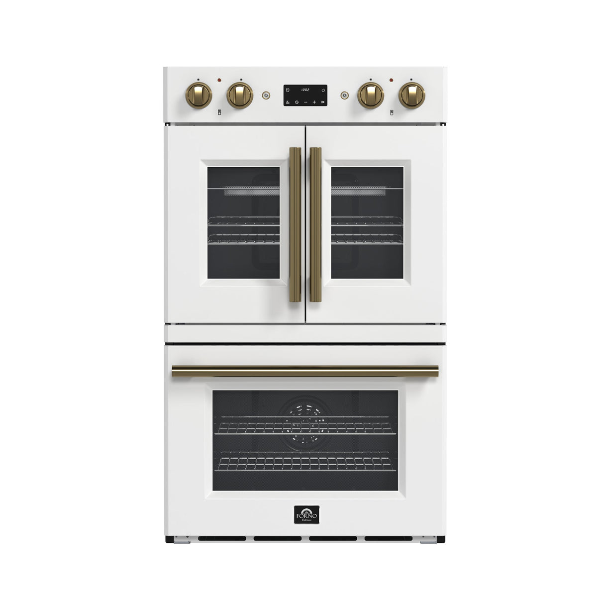 Forno Asti 30" Double Wall Oven – 7.36 cu.ft, 7200W Dual Convection, Upper French Doors, Air Fry, Sous Vide & Self-Clean