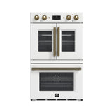 Forno Asti 30" Double Wall Oven – 7.36 cu.ft, 7200W Dual Convection, Upper French Doors, Air Fry, Sous Vide & Self-Clean