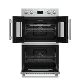 Forno Asti 30" Double Wall Oven – Stainless Steel with Upper French Doors, 7.36 cu.ft, 7200W Dual Convection, Air Fry, Self-Clean