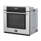Forno Villarosa 30" Electric Wall Oven – 5.0 cu.ft, Air Fry, Steam Cleaning, Glass Touch Controls