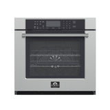 Forno Villarosa 30" Electric Wall Oven – 5.0 cu.ft, Air Fry, Steam Cleaning, Glass Touch Controls