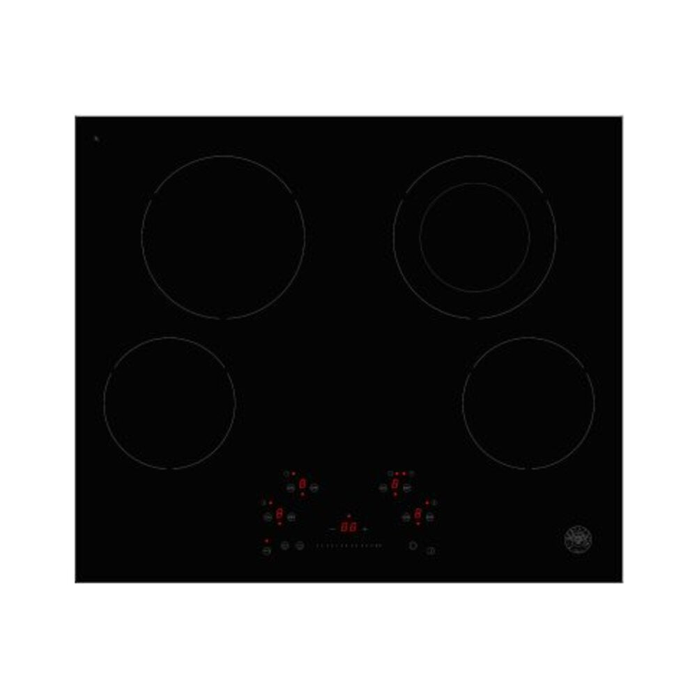 Bertazzoni 24 inch Professional Series Ceran Touch Control Cooktop with 4 Elements, in Black - PE244CER