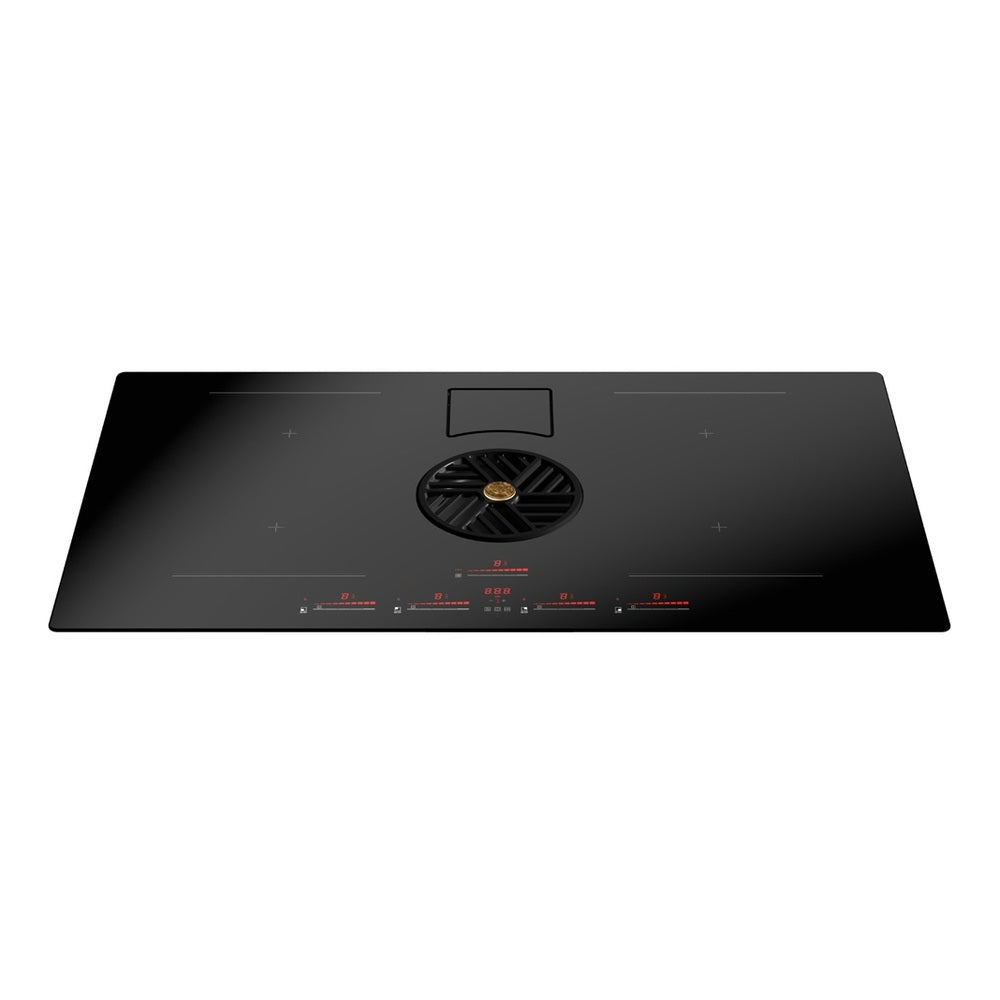 Bertazzoni 36 inch Induction Downdraft Cooktop with 4 Elements, Touch Controls, 400 CFM and Pot Detection in Black - PE364IDDNET