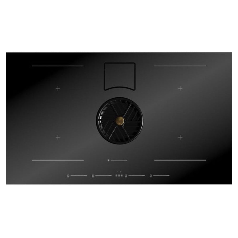 Bertazzoni 36 inch Induction Downdraft Cooktop with 4 Elements, Touch Controls, 400 CFM and Pot Detection in Black - PE364IDDNET