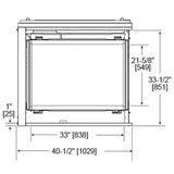 Majestic Pier 36" Traditional Multi-Sided Top/Rear Direct Vent Gas Fireplace