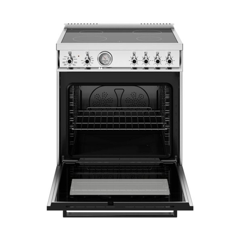Bertazzoni Professional Series 30 inch Freestanding Electric Range with 4 Ceran Elements, 4.7 cu. ft. Oven Capacity in Stainless Steel - PRO304CEMXV