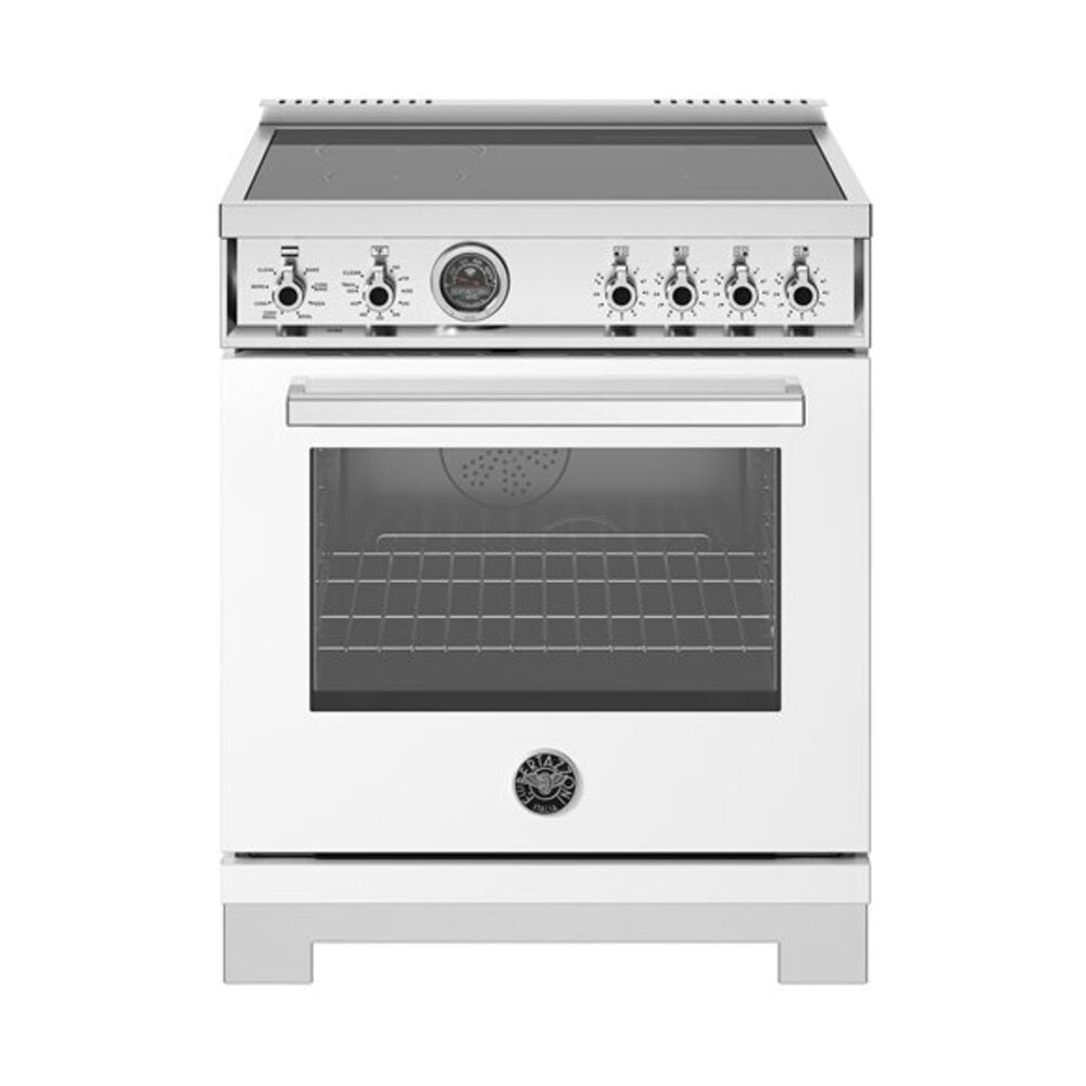 Bertazzoni Professional Series 30 inch Induction Range with 4 Elements, 4.6 cu. ft. Oven Capacity, Self Clean and Air Fry (Bianco White) - PRO304IFEPBIT