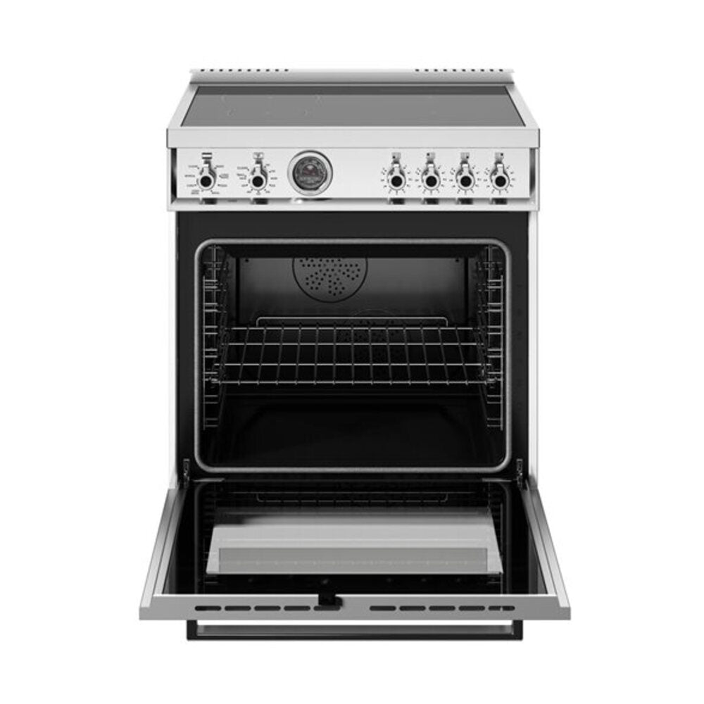 Bertazzoni Professional Series 30 inch Induction Range with 4 Elements, 4.6 cu. ft. Oven Capacity, Self Clean and Air Fry (Bianco White) - PRO304IFEPBIT
