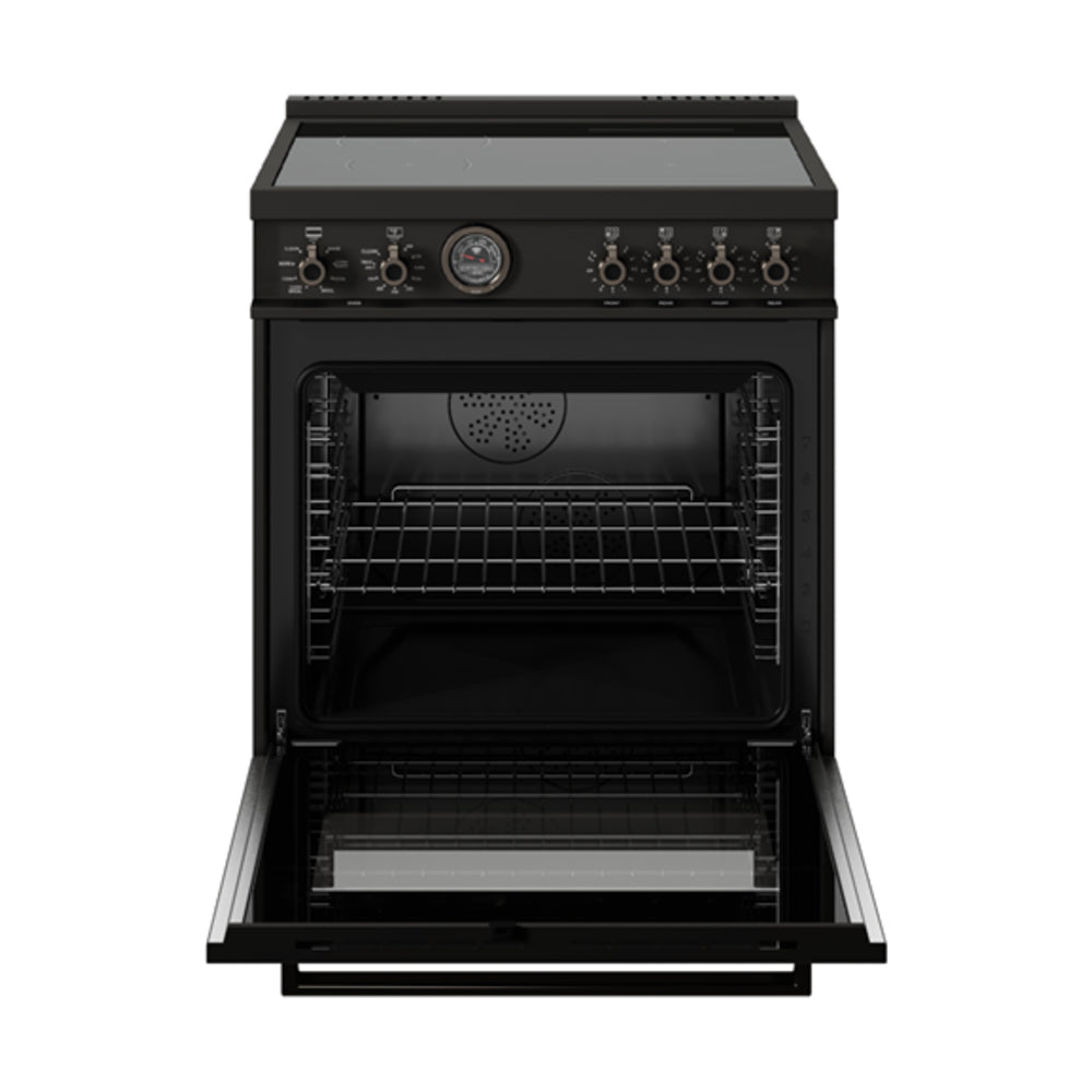 Bertazzoni Professional Series 30 inch Induction Range with 4 Elements, 4.6 cu. ft. Oven Capacity, Self Clean and Air Fry (Carbonio) - PRO304IFEPCAT