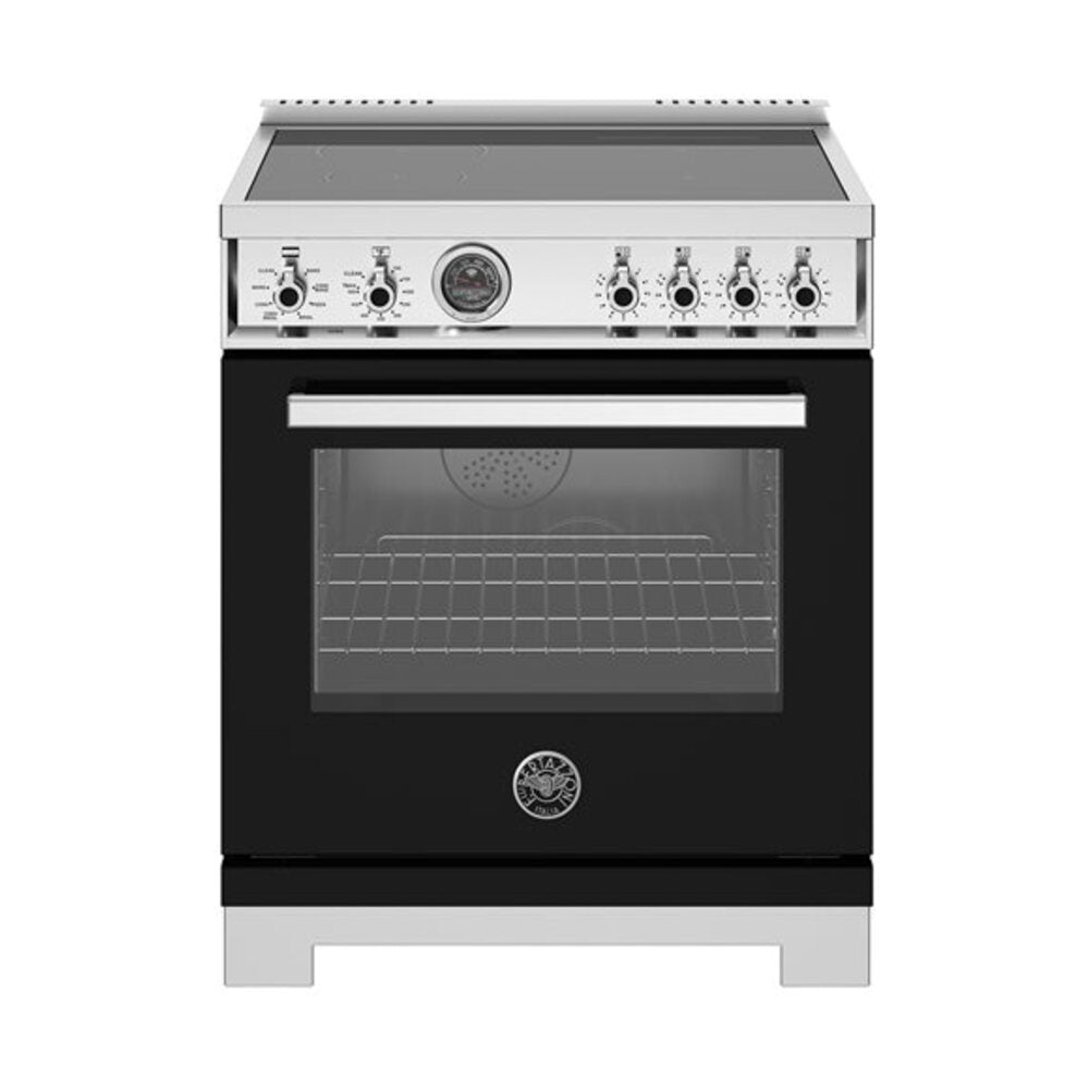 Bertazzoni Professional Series 30 inch Induction Range with 4 Elements, 4.6 cu. ft. Oven Capacity, Self Clean and Air Fry (Nero Black) - PRO304IFEPNET