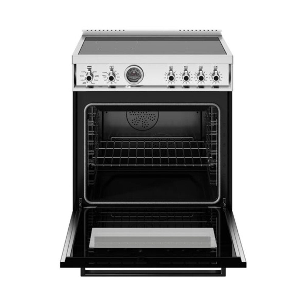 Bertazzoni Professional Series 30 inch Induction Range with 4 Elements, 4.6 cu. ft. Oven Capacity, Self Clean and Air Fry (Nero Black) - PRO304IFEPNET