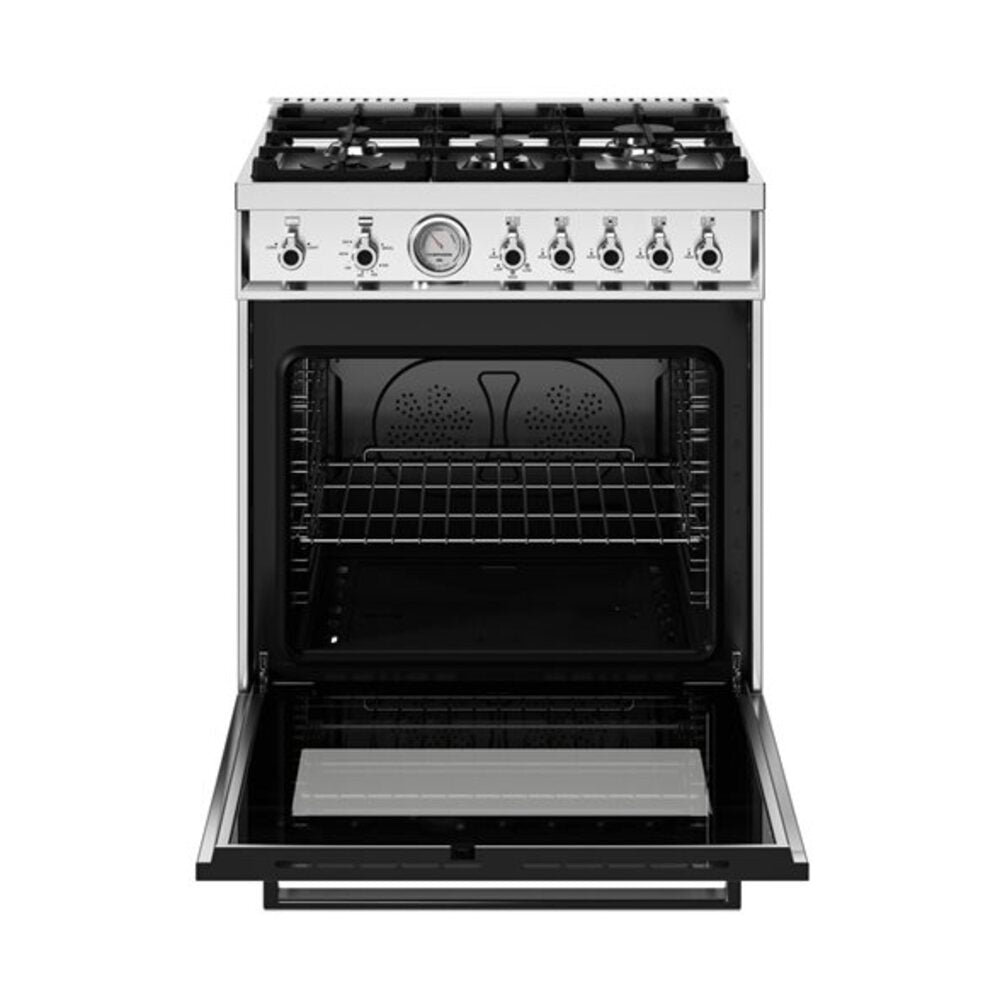 Bertazzoni Professional Series 30 inch Gas Range with 5 Burners, 4.7 cu. ft. Oven Capacity, Temperature Gauge and Dual Convection in Stainless Steel - PRO305GASXV*