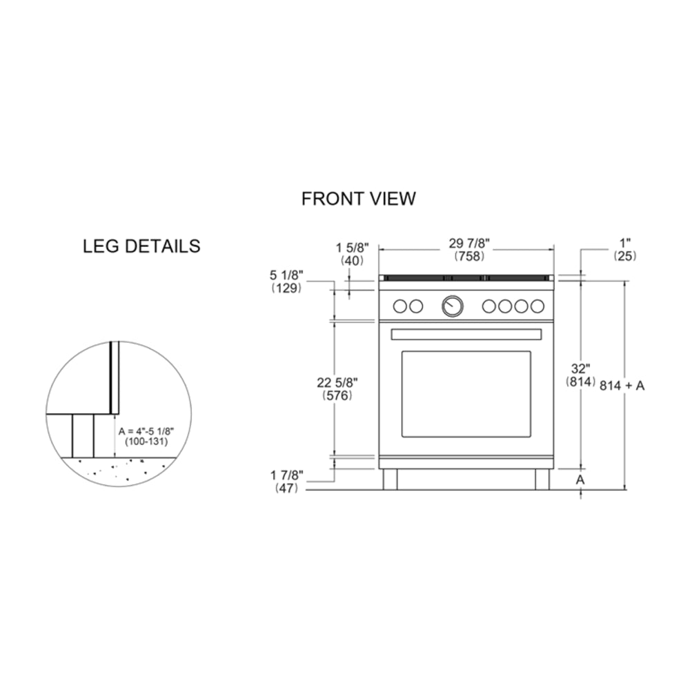 Bertazzoni Professional Series 30 inch Gas Range with 5 Burners, 4.7 cu. ft. Oven Capacity, Temperature Gauge and Dual Convection in Stainless Steel - PRO305GASXV*