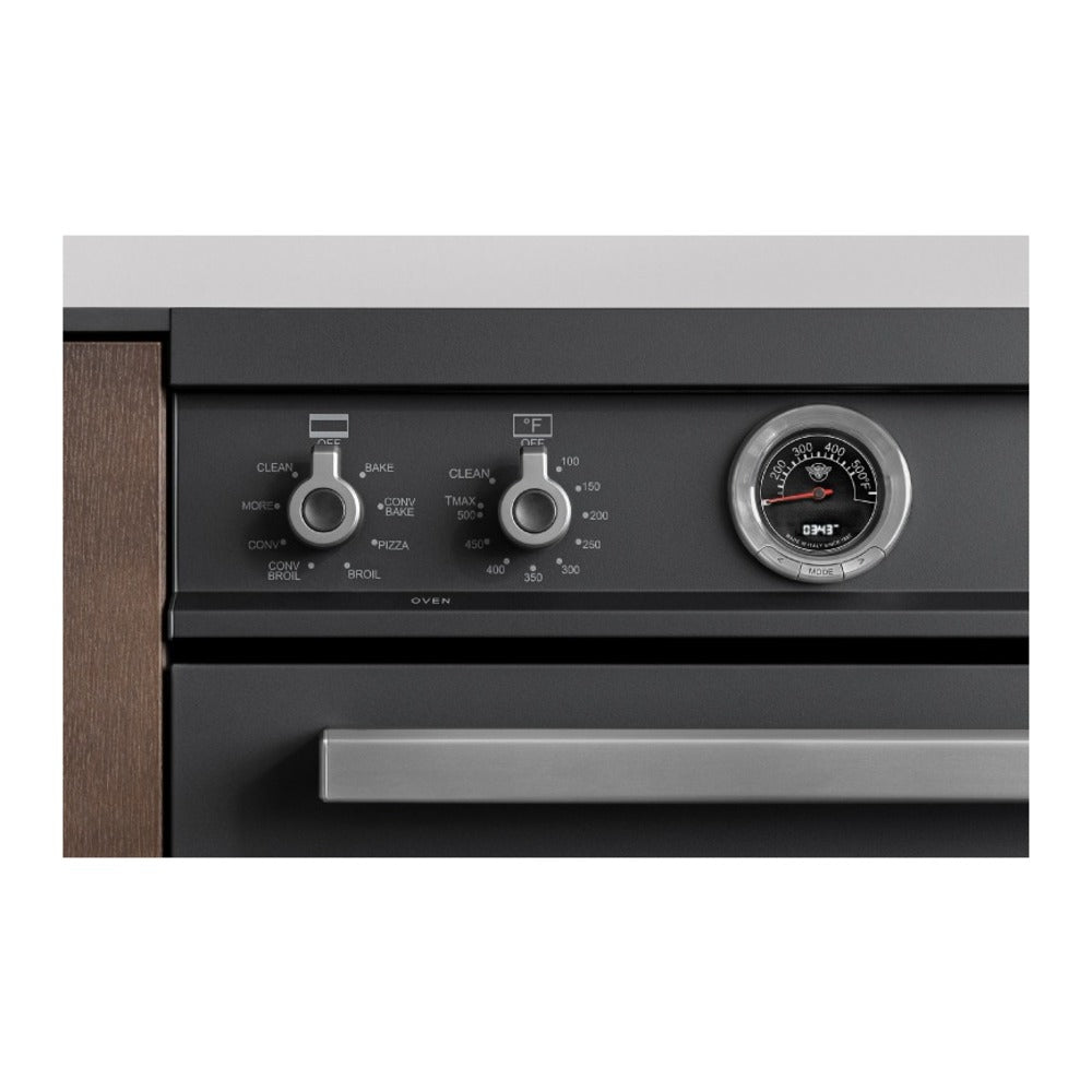 Bertazzoni Professional Series 36 inch Induction Range with 5 Elements, 5.7 cu. ft. Oven Capacity, Self-Clean, Air Fry and Cast-Iron Griddle (Rosso Red) - PRO365ICFEPROT