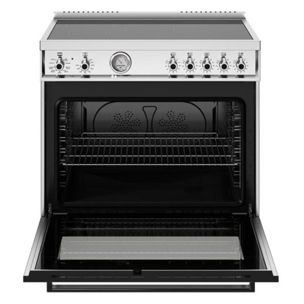 Bertazzoni  Professional Series 36 inch Induction Range with 5 Elements, 5.9 cu. ft. Oven Capacity, Dual Convection and Bridge Zone in Stainless Steel - PRO365INMXV